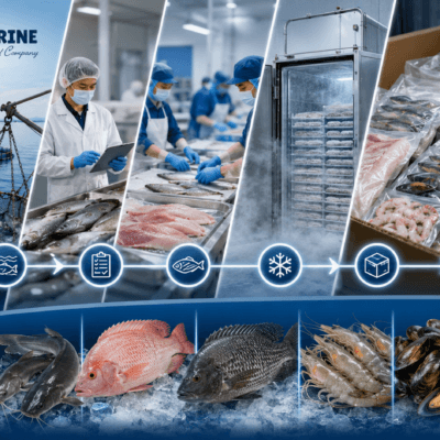Farm-to-freezer seafood traceability from aquaculture pond to frozen product shipment