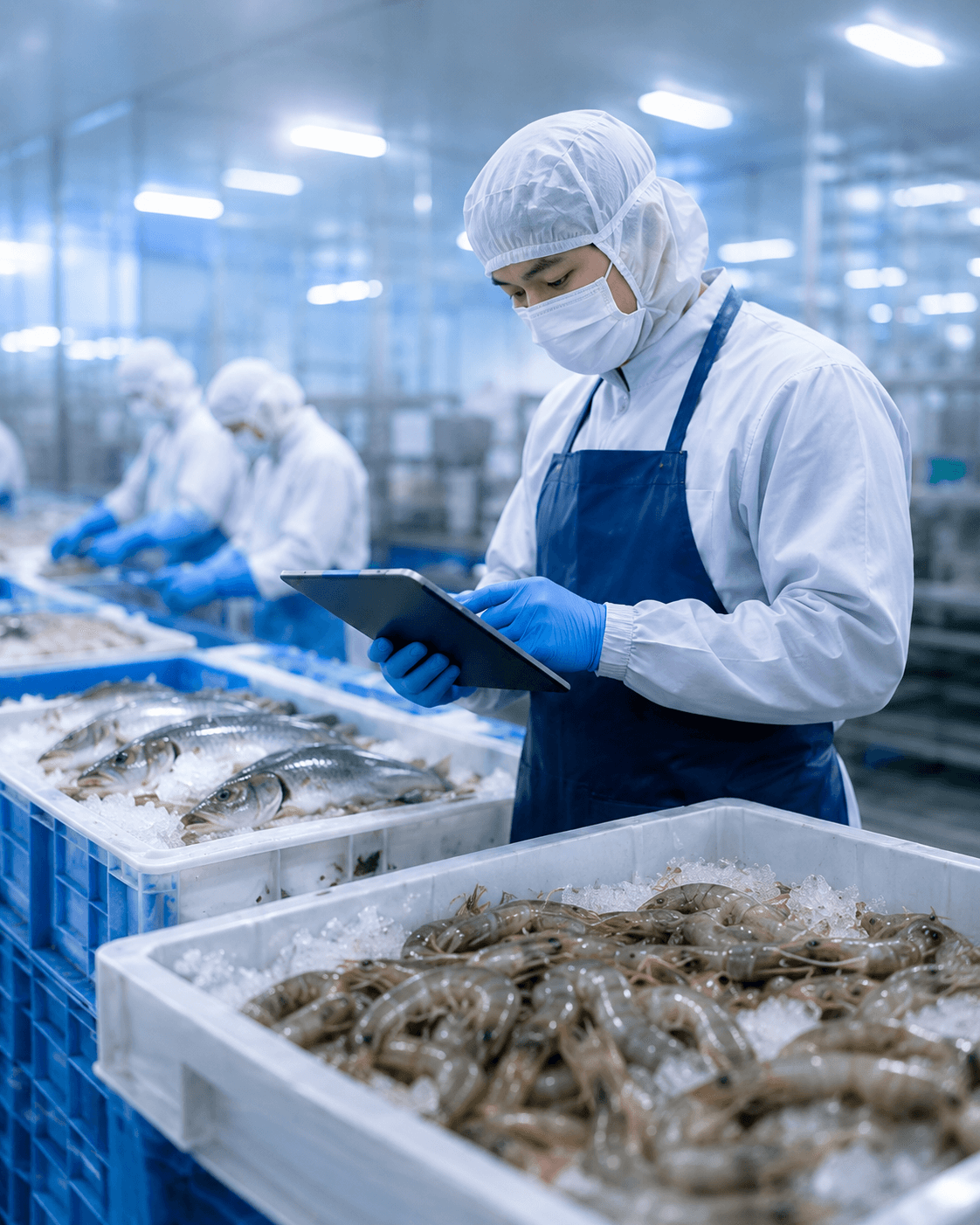 The Sea Marine seafood quality inspection and processing